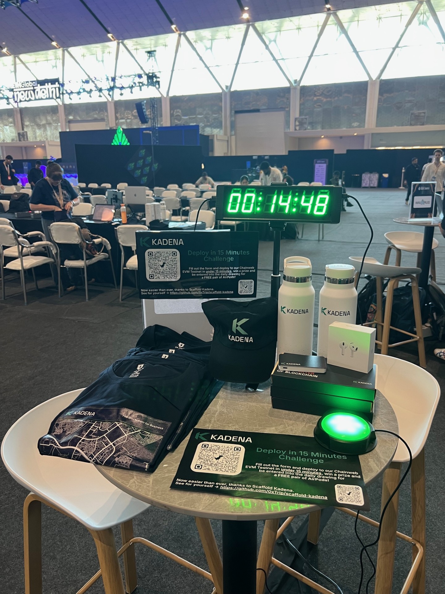 Kadena booth at blockchain conference