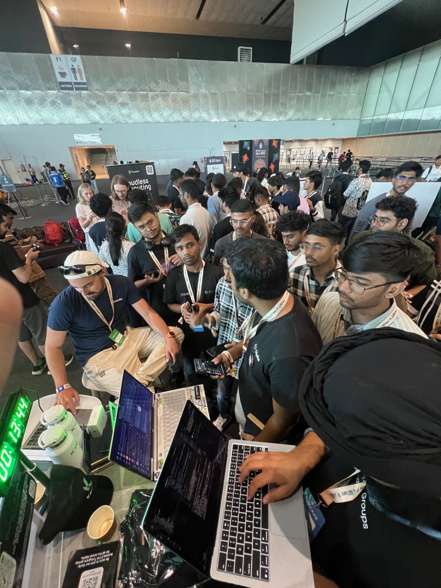 Developers at hackathon event